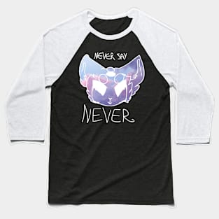 Never Say Never (space cat) Baseball T-Shirt